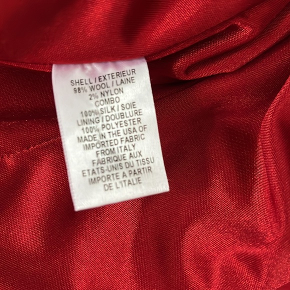 Milly of NY bright red jacket with gold colored buttons size Medium - Picture 6 of 12